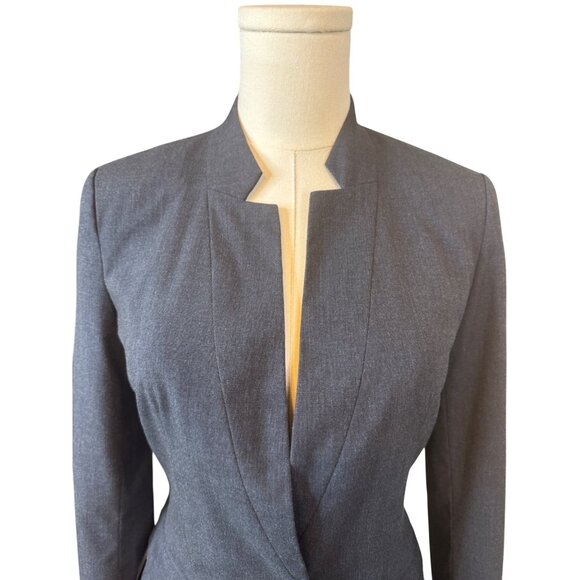 2/$30 ZARA Size 2 Basic Collection Blazer Jacket Dark Navy/Gray - Picture 5 of 14